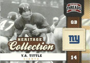 2011 Panini Threads - Heritage Collection #14 Y.A. Tittle Front