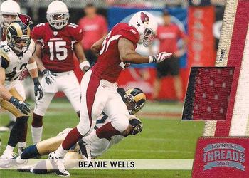 2011 Panini Threads - Jerseys Prime #1 Beanie Wells Front