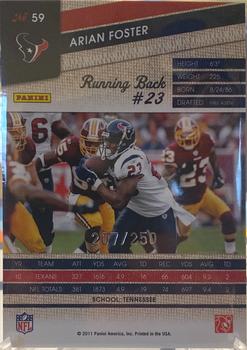 2011 Panini Threads - Silver #59 Arian Foster Back