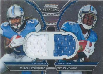 2011 Bowman Sterling - Dual Jersey Box Topper #BSDR-LY Mikel LeShoure / Titus Young Front