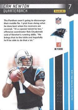 2011 Panini Certified - Certified Potential #7 Cam Newton Back