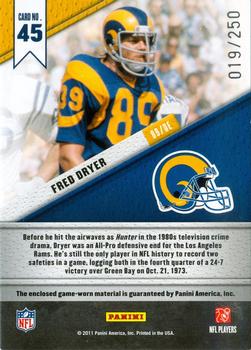 2011 Panini Certified - Fabric of the Game #45 Fred Dryer Back