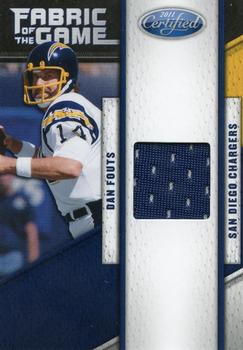 2011 Panini Certified - Fabric of the Game #100 Dan Fouts Front