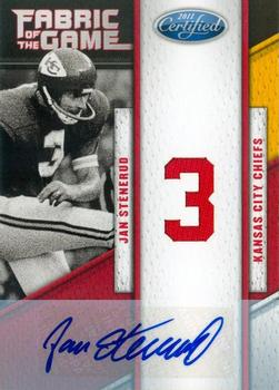 2011 Panini Certified - Fabric of the Game Jersey Number Autographs #57 Jan Stenerud Front