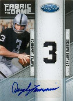 2011 Panini Certified - Fabric of the Game Jersey Number Autographs #70 Daryle Lamonica Front