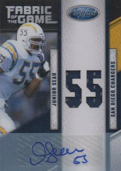 2011 Panini Certified - Fabric of the Game Jersey Number Autographs #85 Junior Seau Front