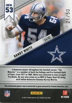 2011 Panini Certified - Fabric of the Game Prime #53 Randy White Back