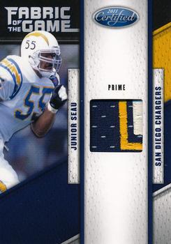 2011 Panini Certified - Fabric of the Game Prime #85 Junior Seau Front