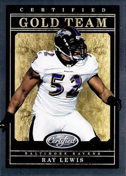 2011 Panini Certified - Gold Team #6 Ray Lewis Front