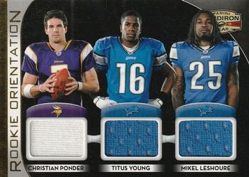 2011 Panini Gridiron Gear - Rookie Orientation Materials Triple #4 Christian Ponder / Titus Young / Mikel Leshoure Front