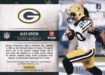 2011 Panini Limited - Initial Steps Shoes #13 Alex Green Back