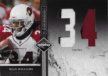 2011 Panini Limited - Rookie Jumbo Jerseys Jersey Number Prime #21 Ryan Williams Front