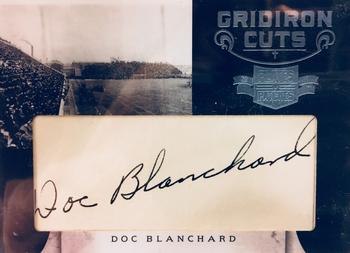 2011 Panini Plates & Patches - Gridiron Cut Autographs #11 Doc Blanchard Front