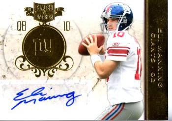 2011 Panini Plates & Patches - Signatures Gold #10 Eli Manning Front
