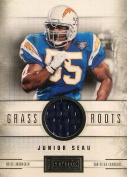 2011 Panini Playbook - Grass Roots Materials #10 Junior Seau Front