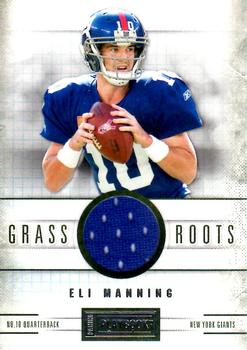 2011 Panini Playbook - Grass Roots Materials #25 Eli Manning Front
