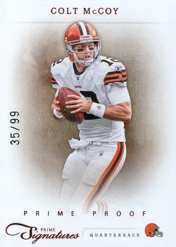 2011 Panini Prime Signatures - Prime Proof Red #34 Colt McCoy Front