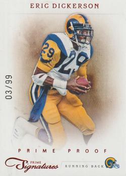 2011 Panini Prime Signatures - Prime Proof Red #63 Eric Dickerson Front