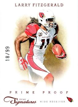 2011 Panini Prime Signatures - Prime Proof Red #107 Larry Fitzgerald Front