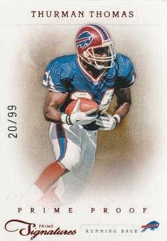 2011 Panini Prime Signatures - Prime Proof Red #163 Thurman Thomas Front