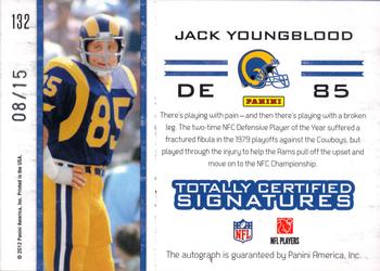 2011 Panini Totally Certified - Gold Signatures #132 Jack Youngblood Back