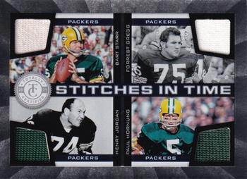 2011 Panini Totally Certified - Stitches in Time #10 Bart Starr / Forrest Gregg / Henry Jordan / Paul Hornung Front
