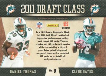 2011 Playoff Contenders - Draft Class #9 Daniel Thomas / Clyde Gates Back