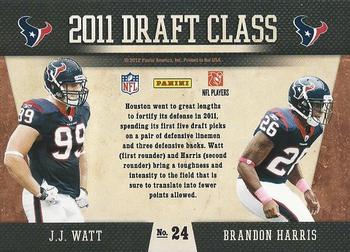2011 Playoff Contenders - Draft Class #24 J.J. Watt / Brandon Harris Back
