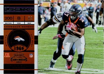 2011 Playoff Contenders - Playoff Ticket #39 Knowshon Moreno Front