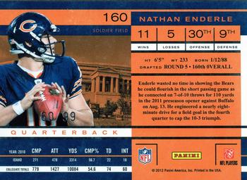 2011 Playoff Contenders - Playoff Ticket #160 Nathan Enderle Back