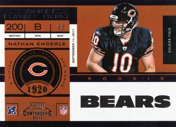 2011 Playoff Contenders - Playoff Ticket #160 Nathan Enderle Front