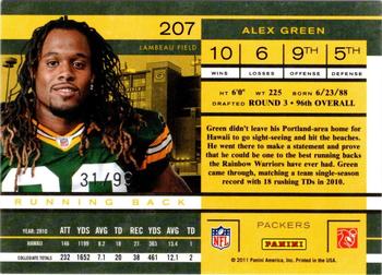 2011 Playoff Contenders - Playoff Ticket #207 Alex Green Back