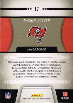 2011 Playoff Contenders - ROY Contenders #17 Mason Foster Back