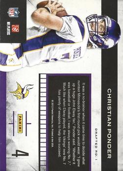 2011 Playoff Contenders - Rookie Roll Call #4 Christian Ponder Back
