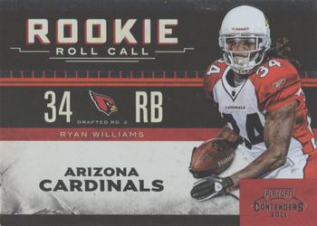 2011 Playoff Contenders - Rookie Roll Call #13 Ryan Williams Front