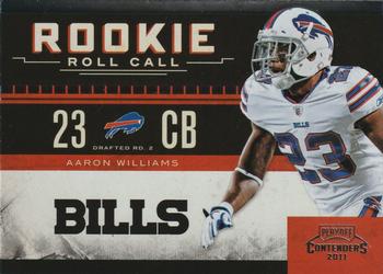 2011 Playoff Contenders - Rookie Roll Call #18 Aaron Williams Front
