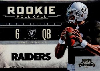 2011 Playoff Contenders - Rookie Roll Call Gold #25 Terrelle Pryor Front