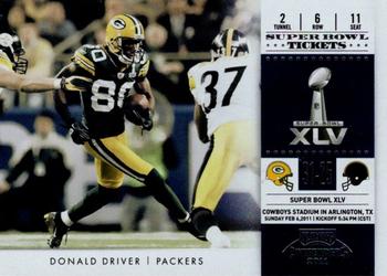 2011 Playoff Contenders - Super Bowl Tickets #3 Donald Driver Front