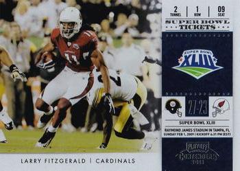 2011 Playoff Contenders - Super Bowl Tickets #5 Larry Fitzgerald Front