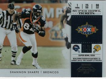 2011 Playoff Contenders - Super Bowl Tickets #16 Shannon Sharpe Front
