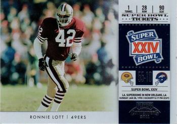 2011 Playoff Contenders - Super Bowl Tickets #17 Ronnie Lott Front