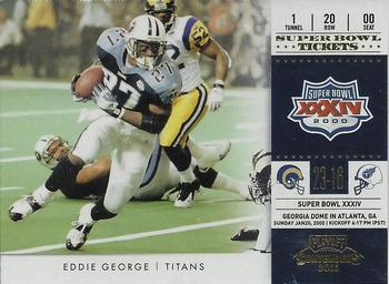 2011 Playoff Contenders - Super Bowl Tickets Gold #14 Eddie George Front
