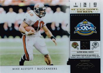 2011 Playoff Contenders - Super Bowl Tickets Gold #12 Mike Alstott Front