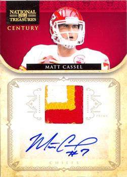 2011 Playoff National Treasures - Century Material Signature Prime #75 Matt Cassel Front