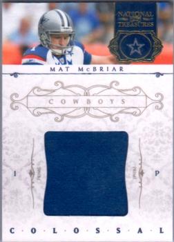 2011 Playoff National Treasures - Colossal Materials Prime #68 Mat McBriar Front