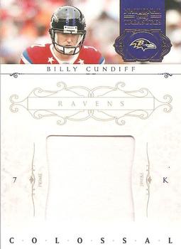 2011 Playoff National Treasures - Colossal Materials Prime #47 Billy Cundiff Front
