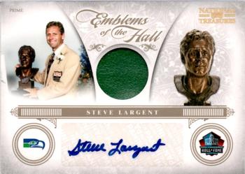 2011 Playoff National Treasures - Emblems of the Hall Signature Materials Prime #19 Steve Largent Front