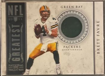2011 Playoff National Treasures - NFL Greatest Materials #3 Brett Favre Front