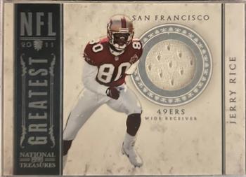 2011 Playoff National Treasures - NFL Greatest Materials #11 Jerry Rice Front
