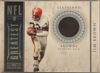 2011 Playoff National Treasures - NFL Greatest Materials #12 Jim Brown Front